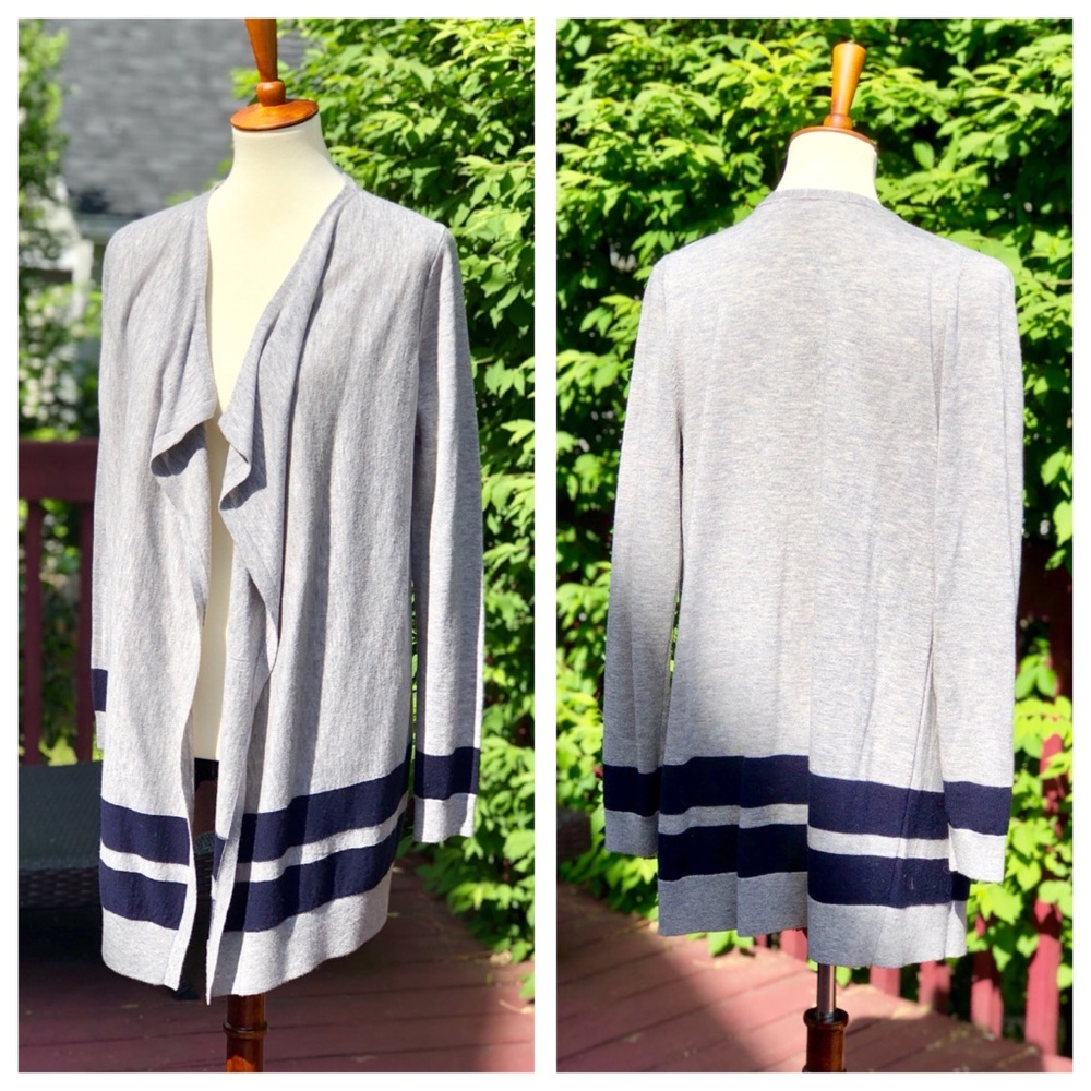 Boden Ella Gray Wool Cardigal Sz M